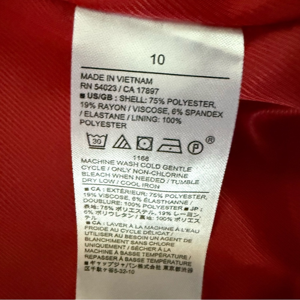 Banana Republic Factory Red Blazer Women’s 10 NWT - Picture 5 of 7